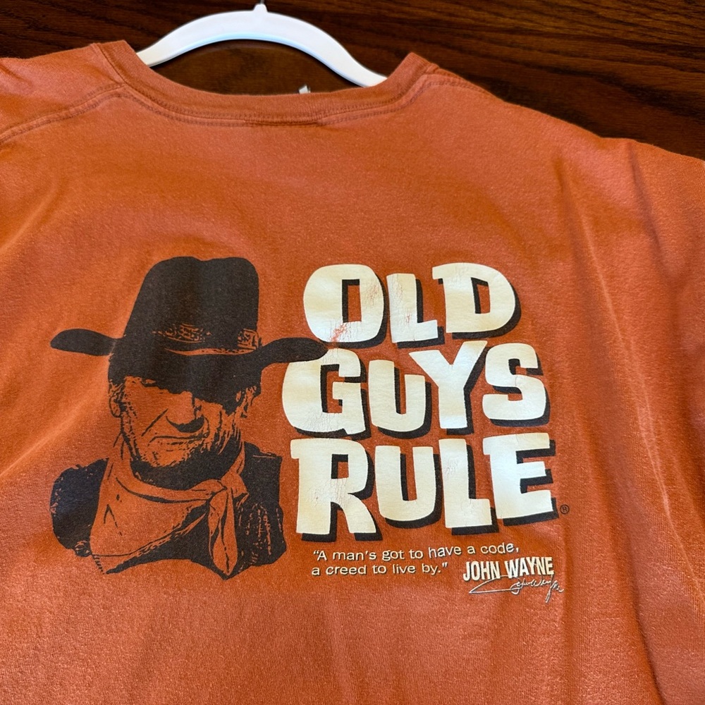 Old guys rule John Wayne t-shirt